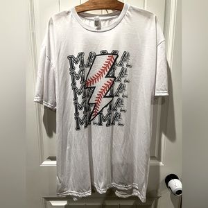 Baseball lightning bolt tshirt 2xl